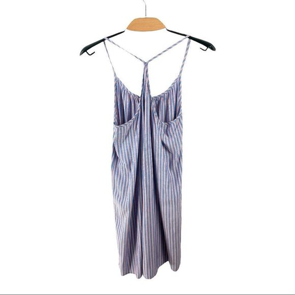 Urban Outfitters BDG Chambray Rayon Sleeveless Striped Dress Size S - Picture 3 of 6